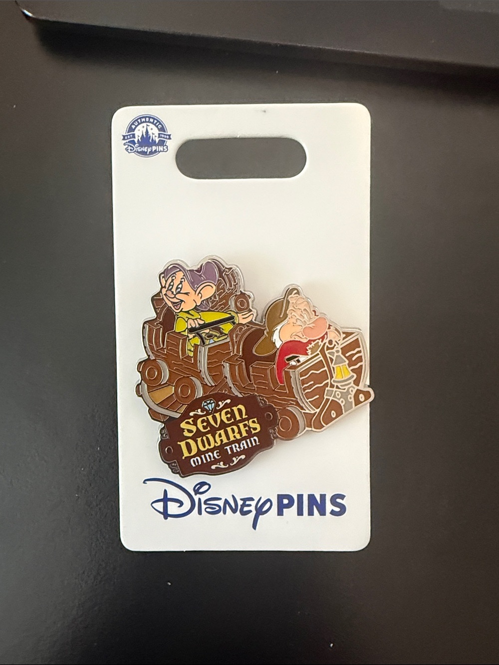 Disney Seven Dwarfs Mine Train Enamel Pin - Brown,